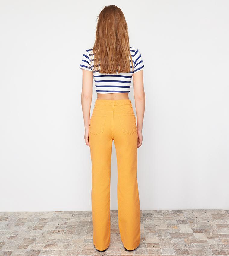 High Waist Straight Fit Jeans