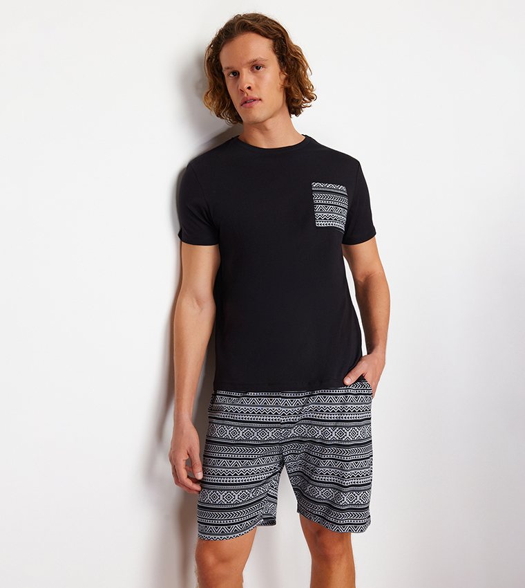 Ethnic Patterned Pyjama Set