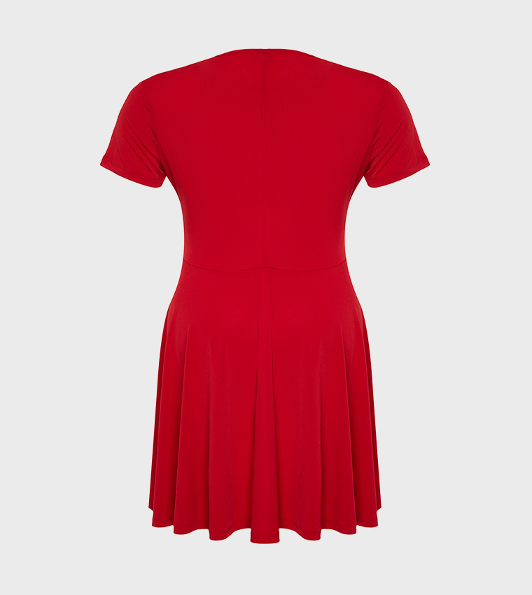Curve Solid Knitted Dress