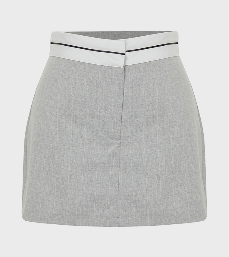 Contrast Trim Skort