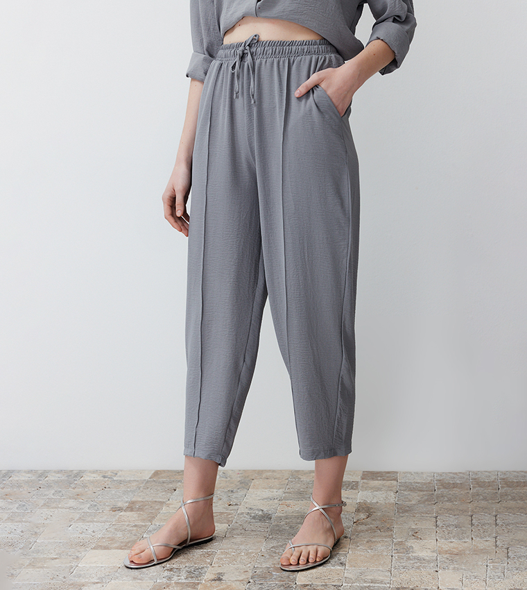 Textured Shirt and Trouser Set