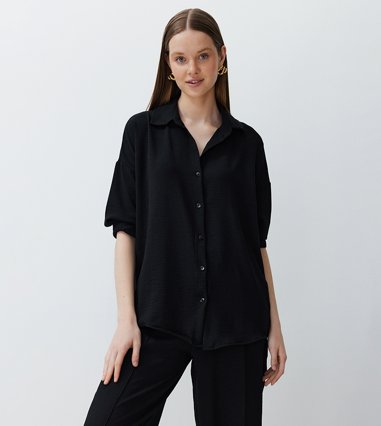 Textured Shirt and Trouser Set