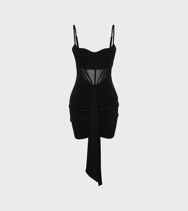 Strappy Corset Detail Mini Dress