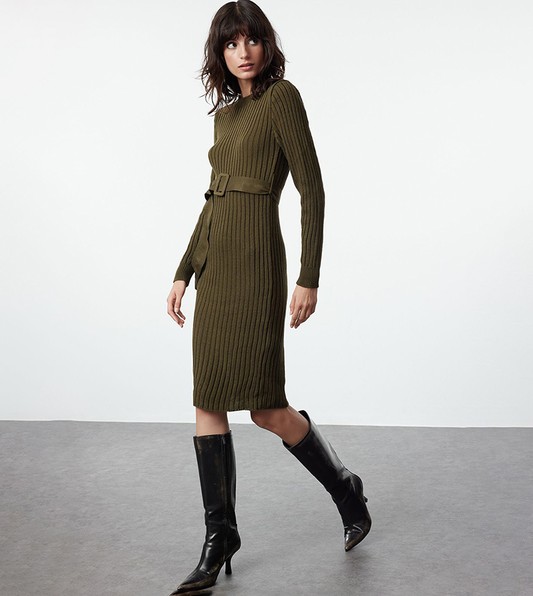 slim fit dress slacks Button Down with Collar Belted Mini Dress – Shimmery Belle, LLC main image 1
