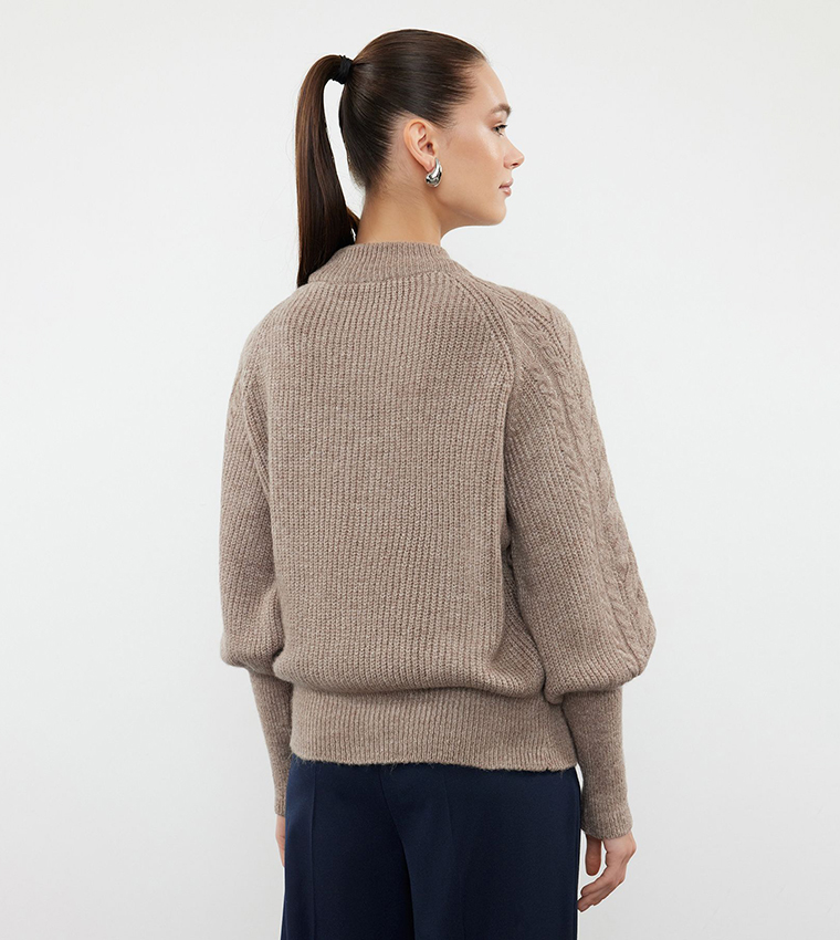 Knit mock turtleneck sweater hotsell