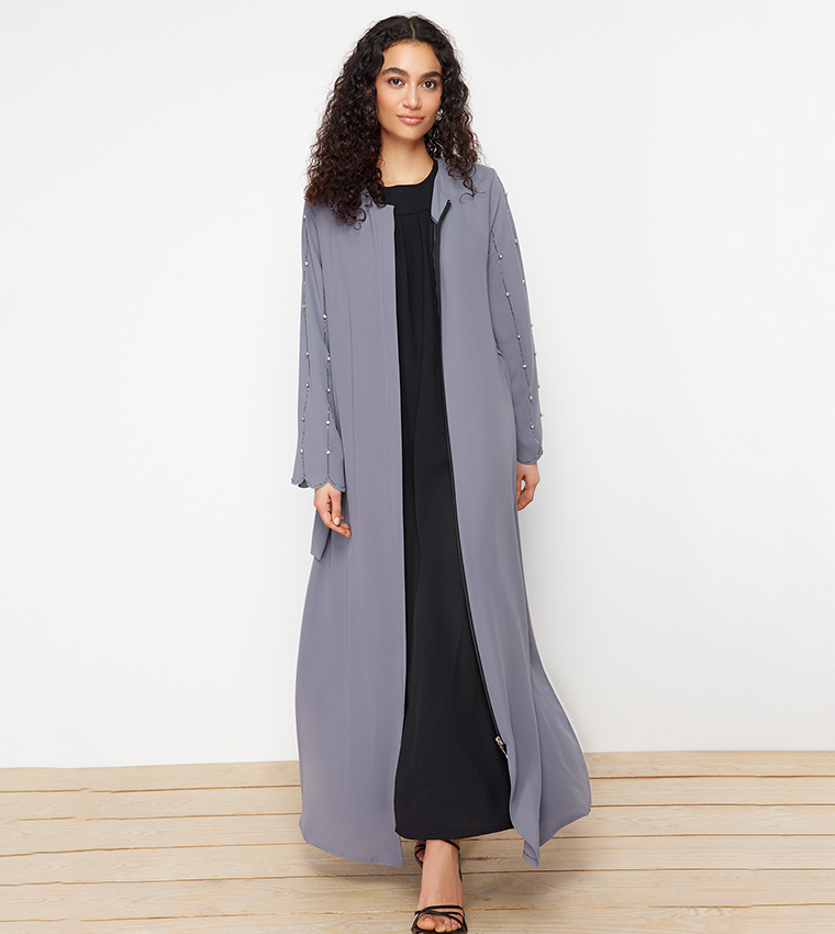 Embellished Open Abaya