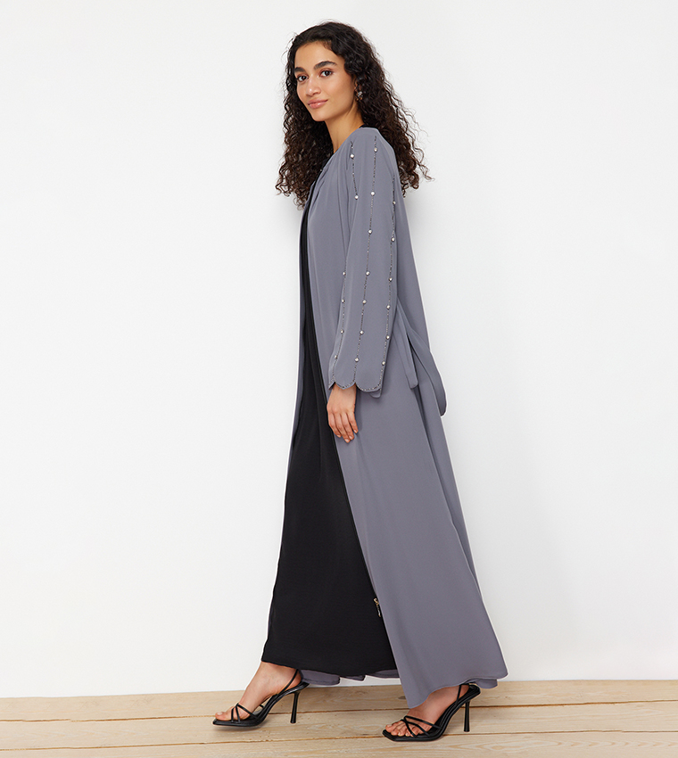 Embellished Open Abaya