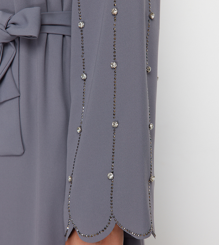 Embellished Open Abaya