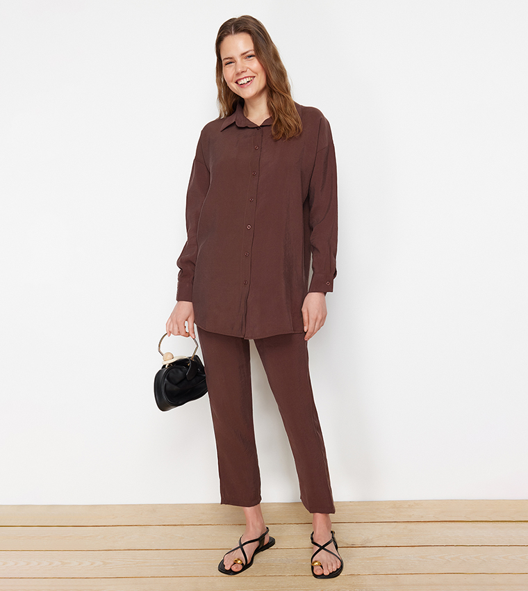 Solid Long Sleeves Co-Ord Set