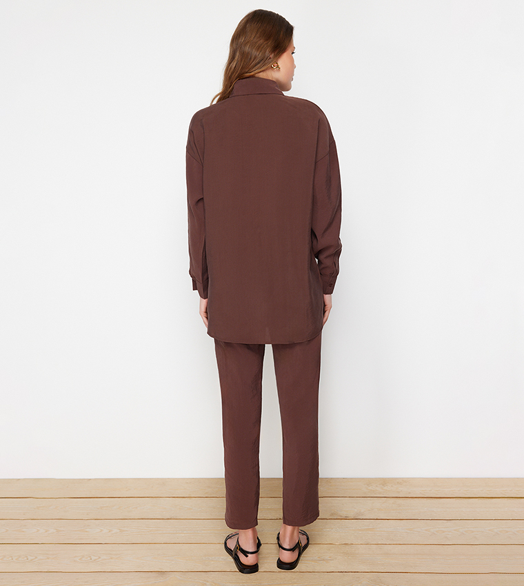 Solid Long Sleeves Co-Ord Set