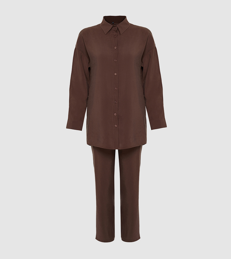 Solid Long Sleeves Co-Ord Set
