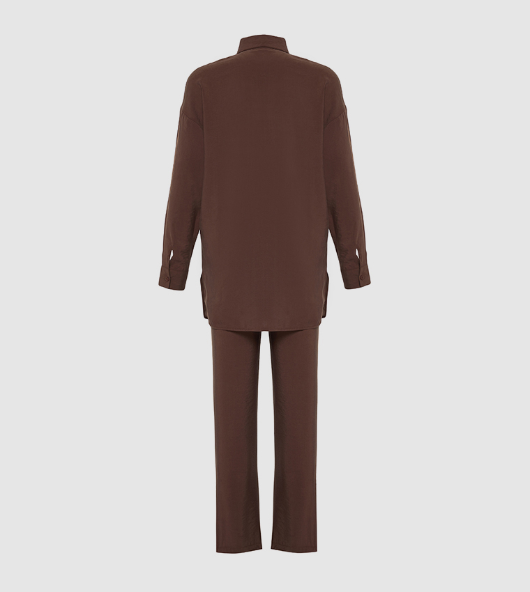 Solid Long Sleeves Co-Ord Set