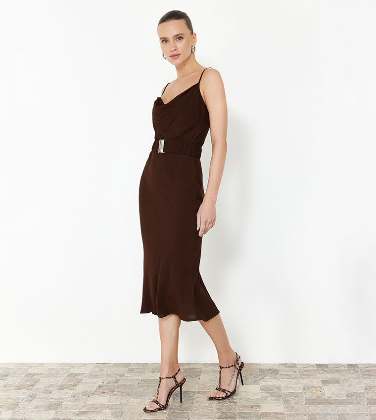 Strappy Belted Midi Dress