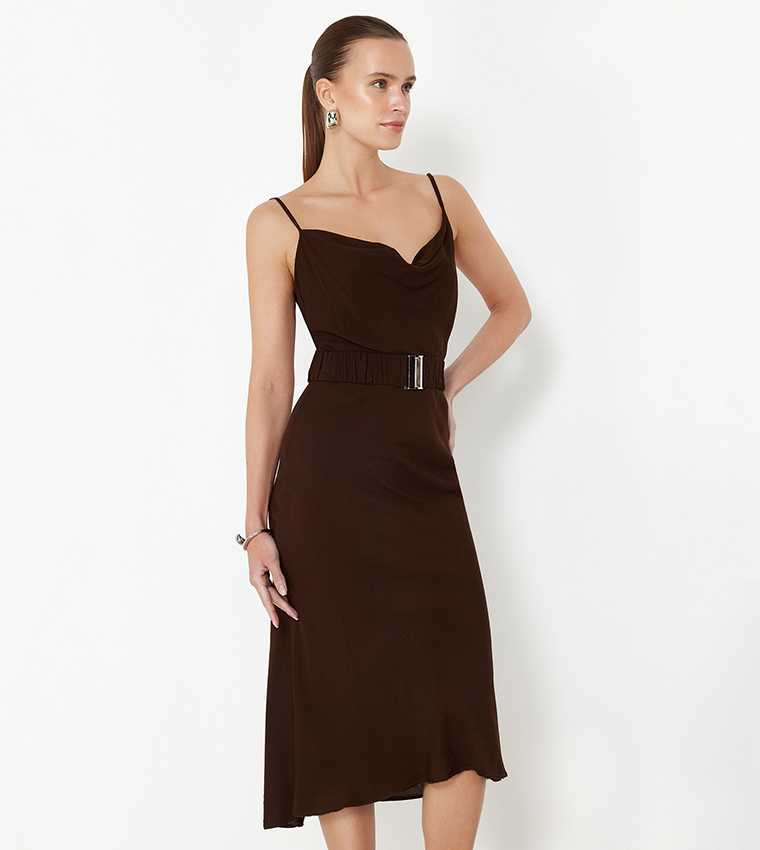 Strappy Belted Midi Dress