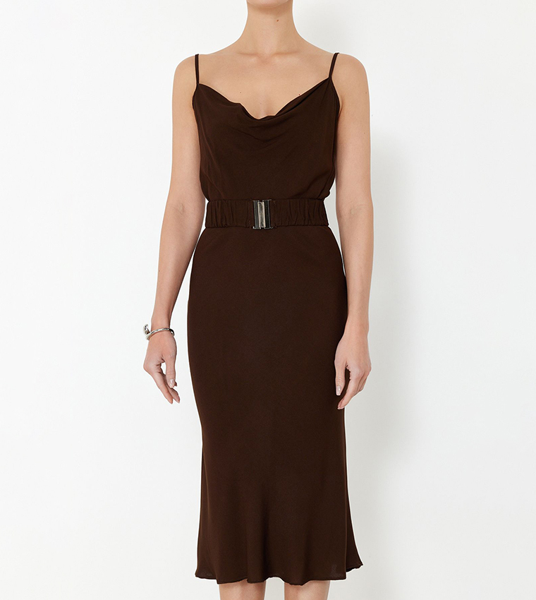 Strappy Belted Midi Dress