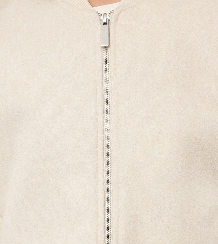 Zippered Stand Collar Jacket