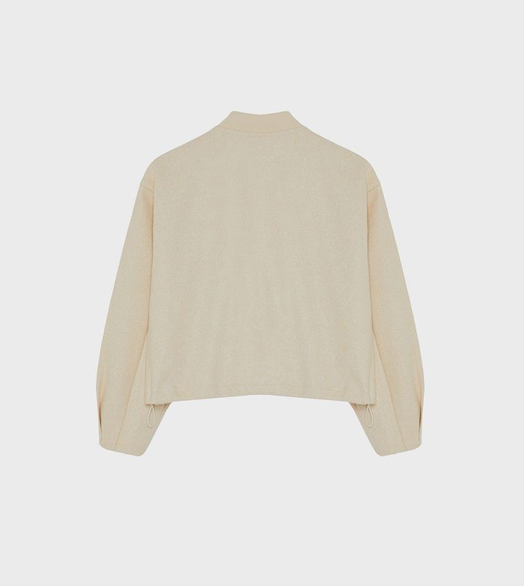 Zippered Stand Collar Jacket
