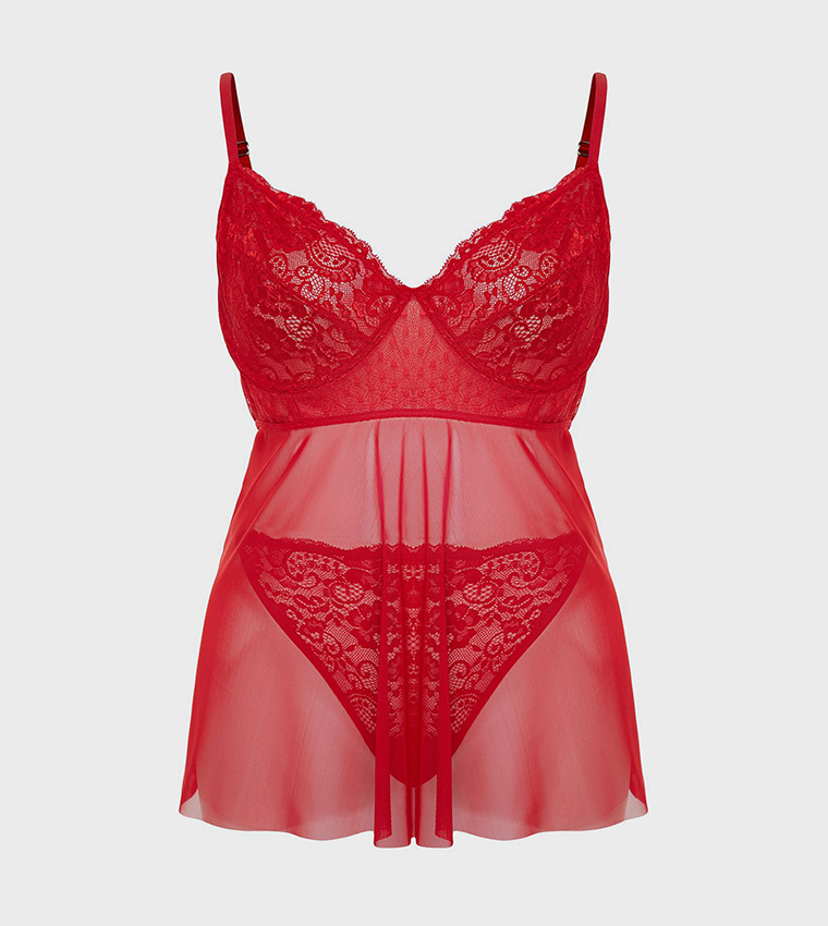 قميص نوم بخصر عالي 