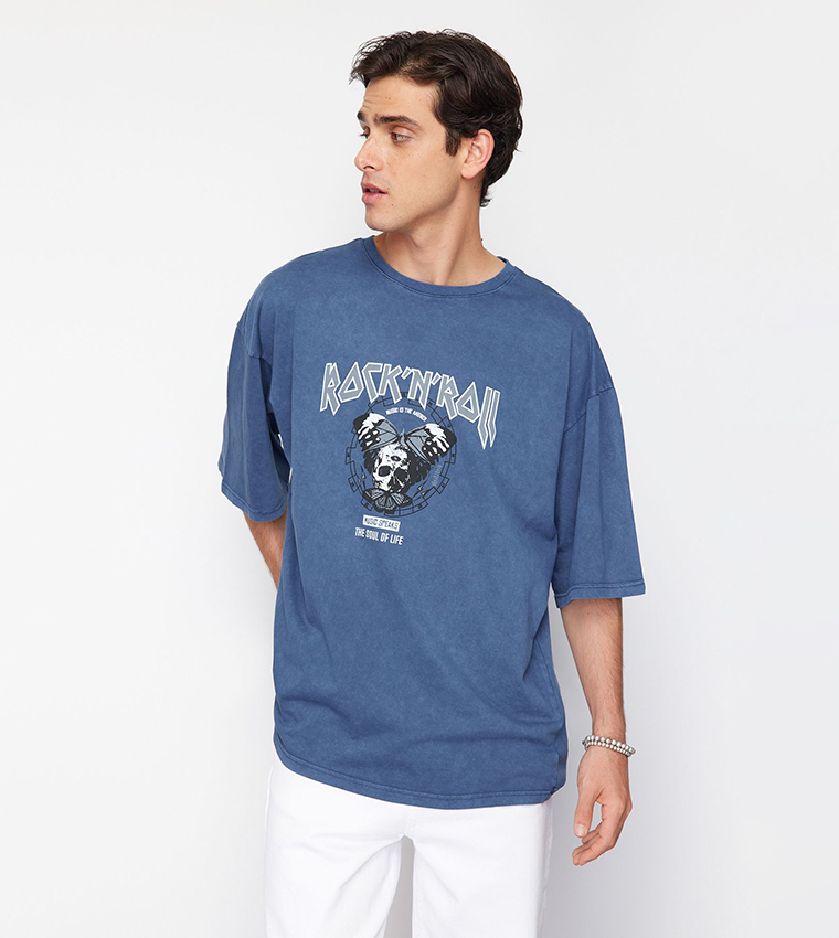 Printed Short Sleeves Oversized T-Shirt