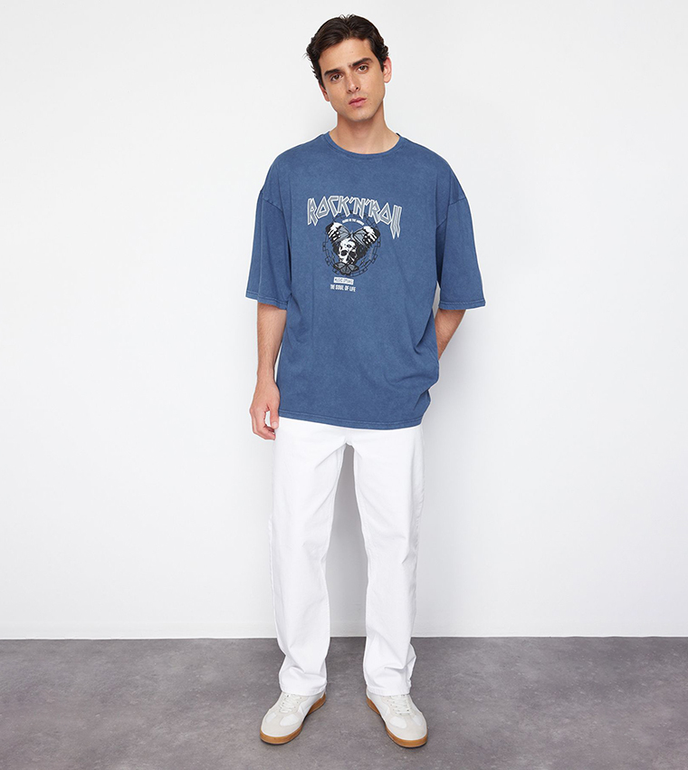 Printed Short Sleeves Oversized T-Shirt