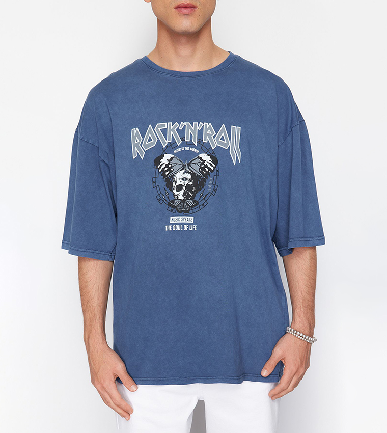 Printed Short Sleeves Oversized T-Shirt