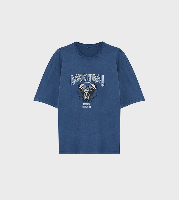 Printed Short Sleeves Oversized T-Shirt