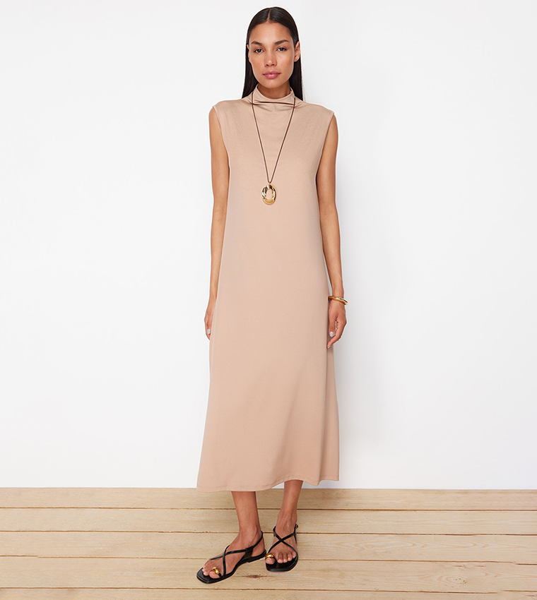 Solid Mock Neck Inner Dress