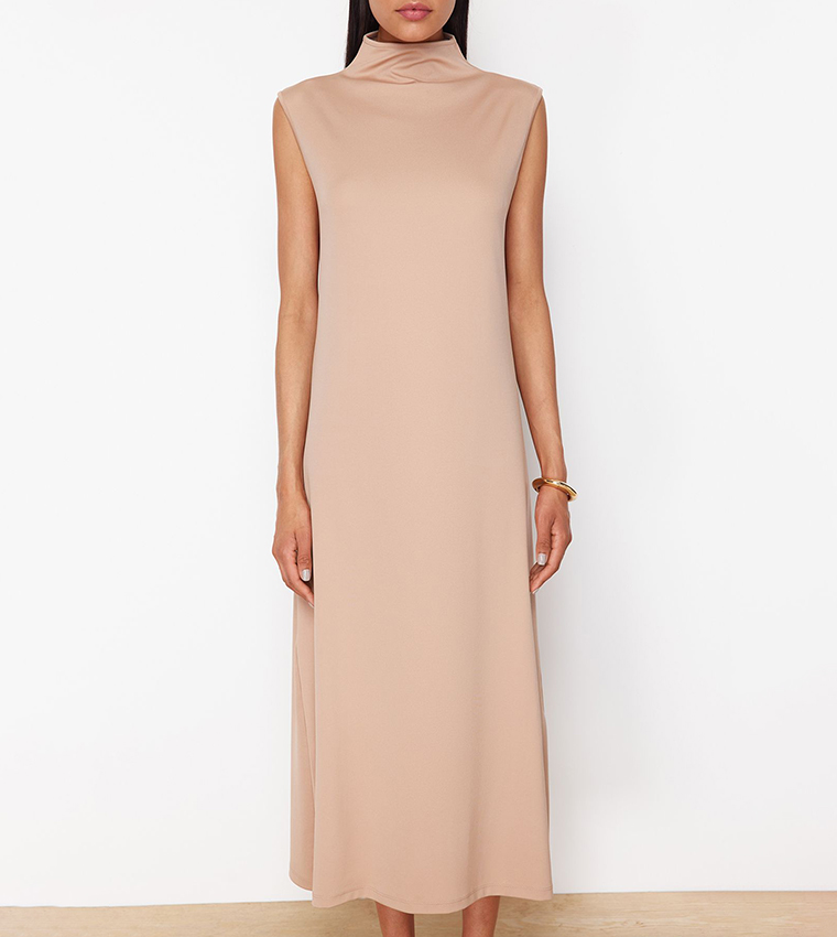 Solid Mock Neck Inner Dress