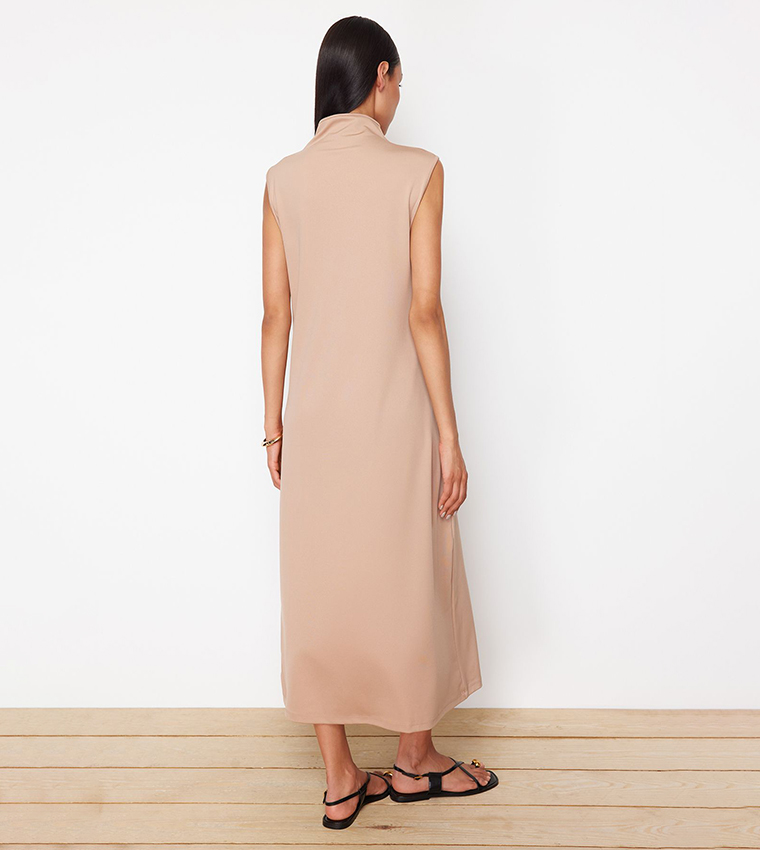 Solid Mock Neck Inner Dress