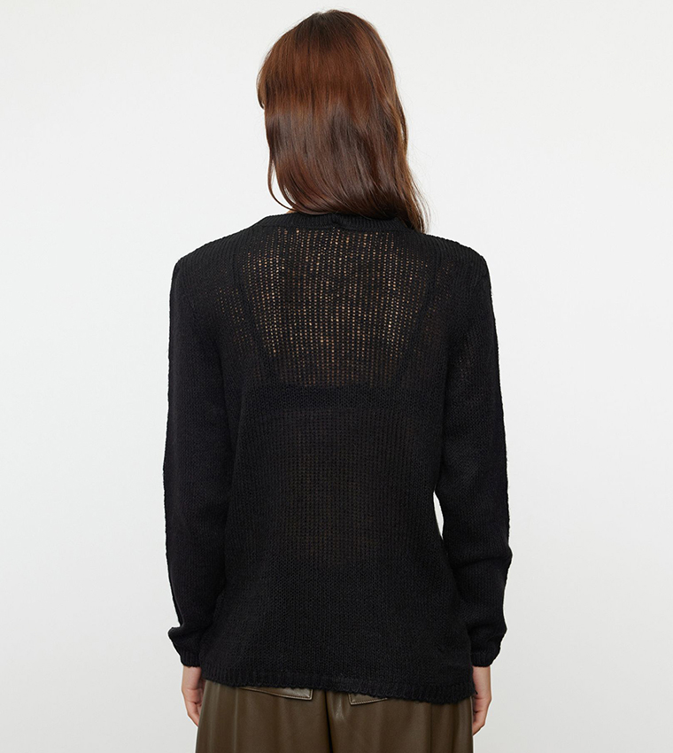 Trendyol Slim Fit Basic Crew Neck Knitwear Sweater Maglione, Ecru, S Donna