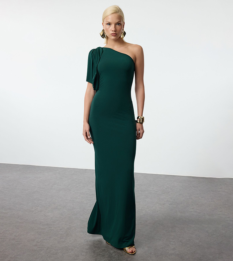 Green bodycon maxi dress best sale