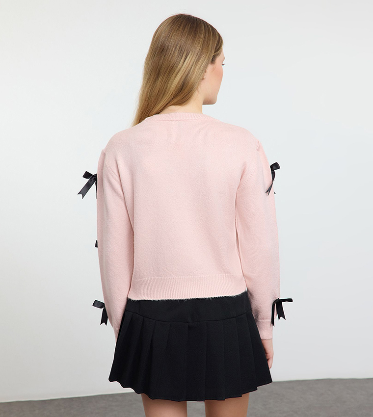 Bow Detail Knitted Sweater