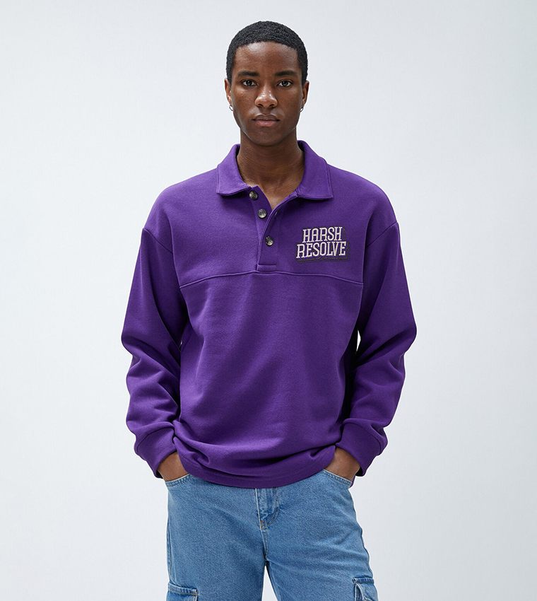 Champion polo neck sales sweatshirt