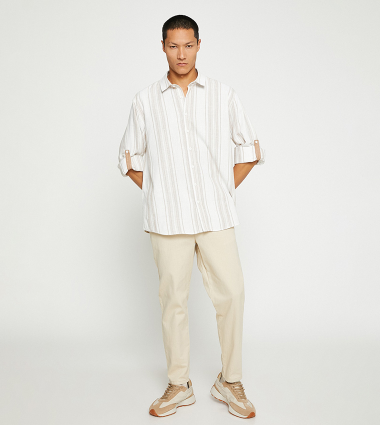 Regular Fit Cotton Shirt - Men's Long Sleeves Shirts - New In 2026