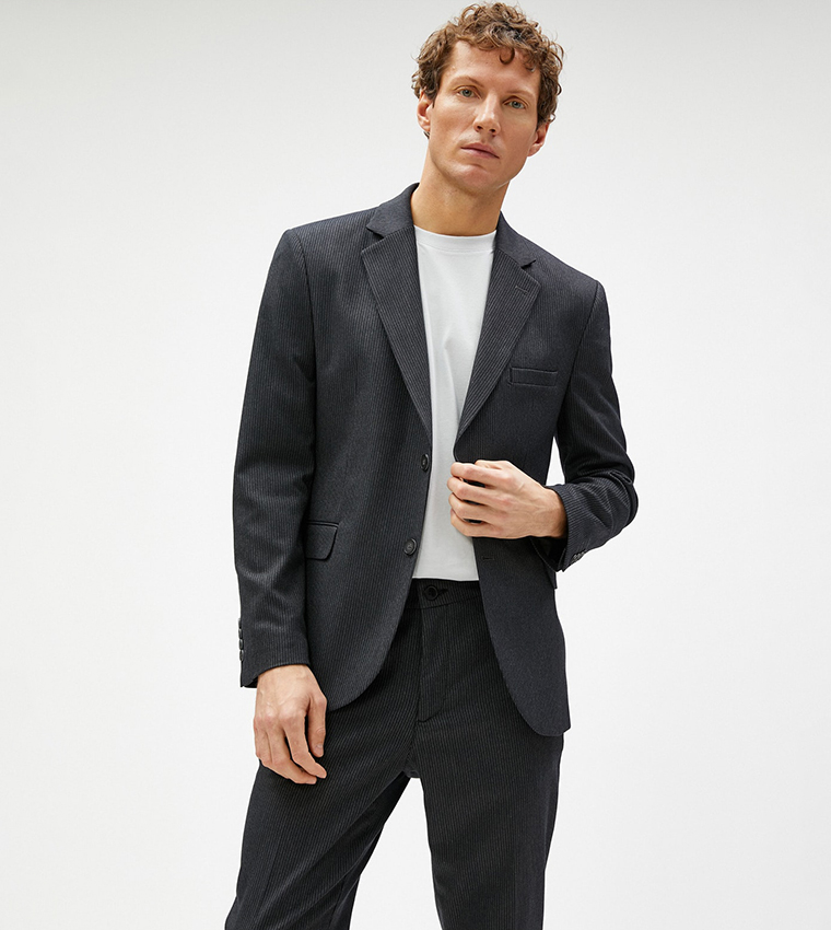 Blazer Slim Fit Uomo Koton | Dettagli In Cotone | Giacca Elegante | Taglia 46
