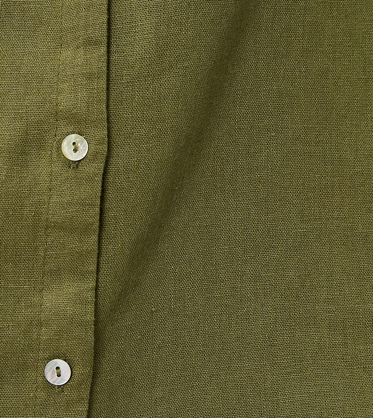 Linen Blended Long Sleeves Shirt