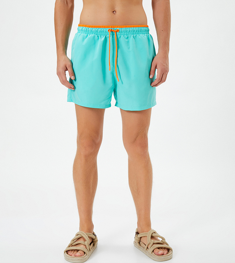 Koton Jungen Badeshorts 5/6 Jahre - Türkis Schwimmhose Mit Drawstring