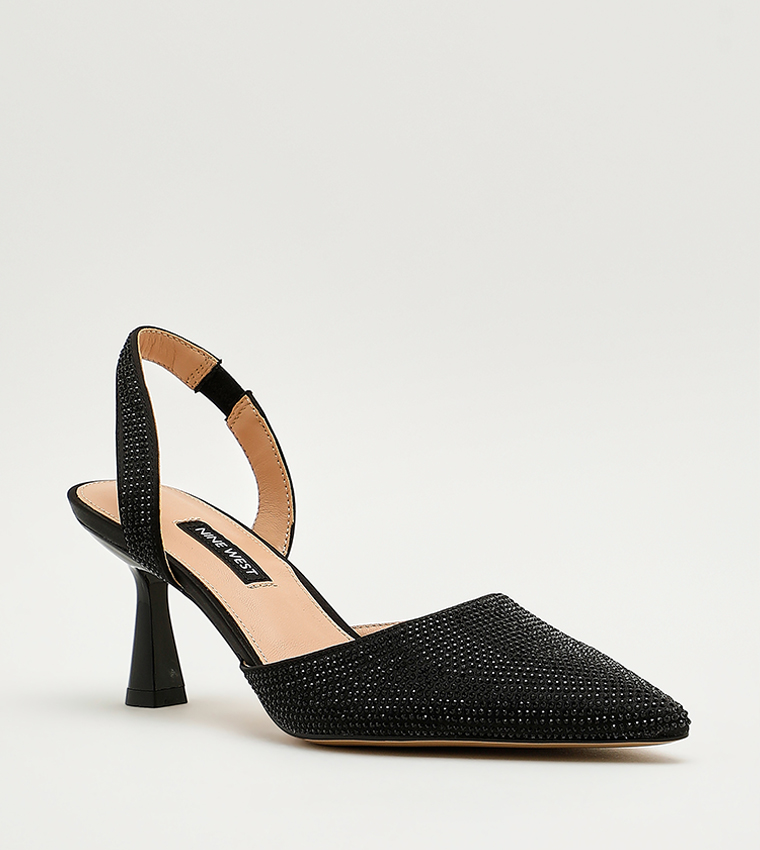 Kena Stone Embellished Slingback Pumps