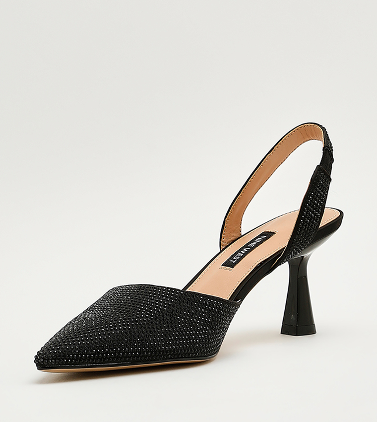Kena Stone Embellished Slingback Pumps