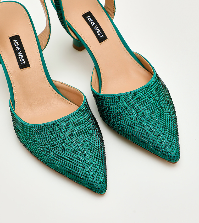 nine west green shoes