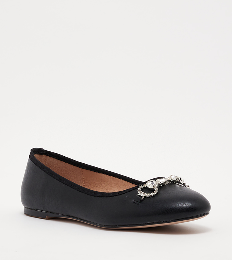 Ferragamo Vara ballet flats for Women - Black in UAE