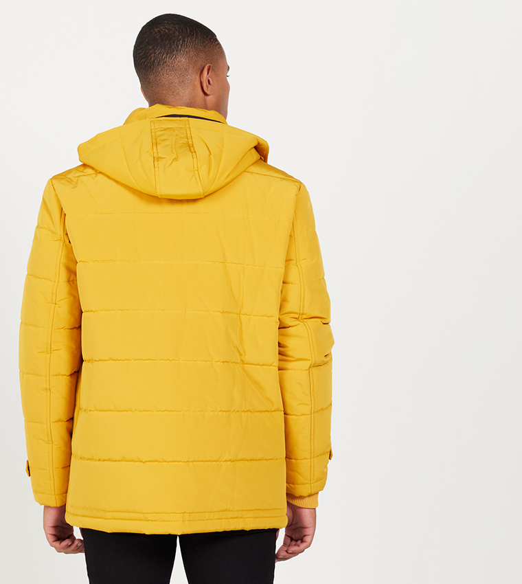 Buy ALTINYILDIZ CLASSICS Hooded Puffer Jacket In Yellow 6thStreet Qatar