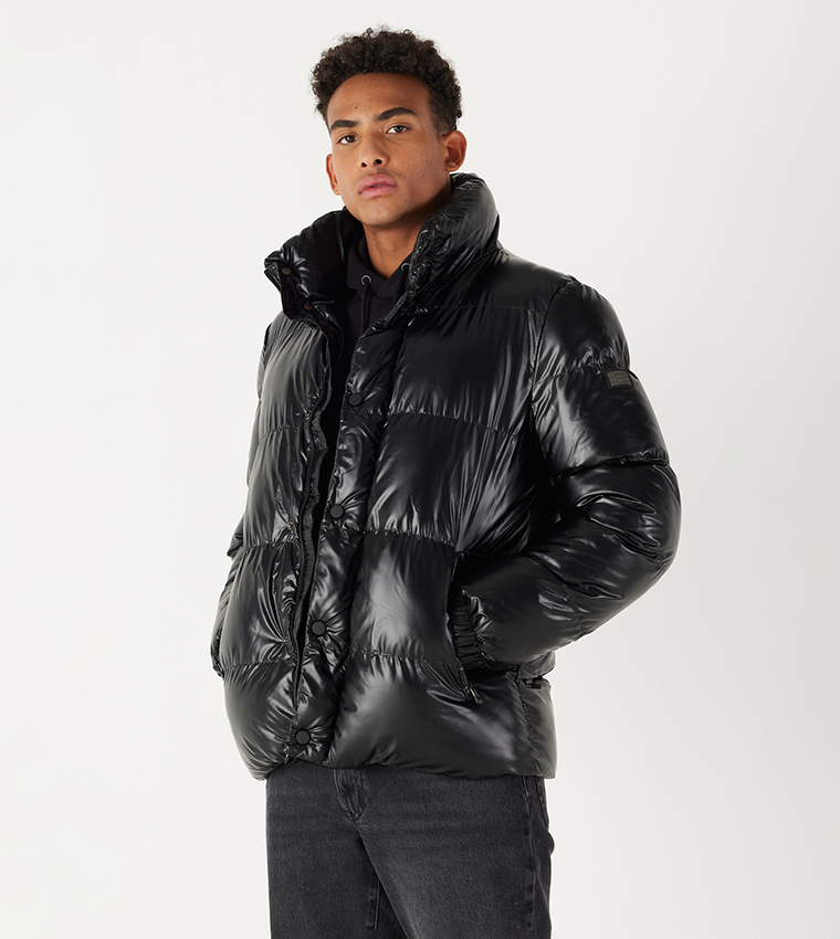 Buy ALTINYILDIZ CLASSICS Glossy Water Resistant Puffer Jacket In Black