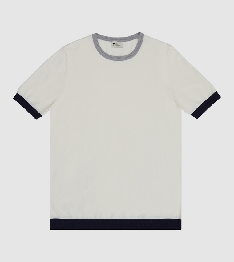 Contrast Trim Crewneck T-Shirt