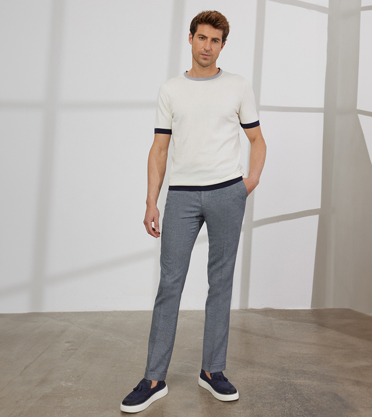 Contrast Trim Crewneck T-Shirt