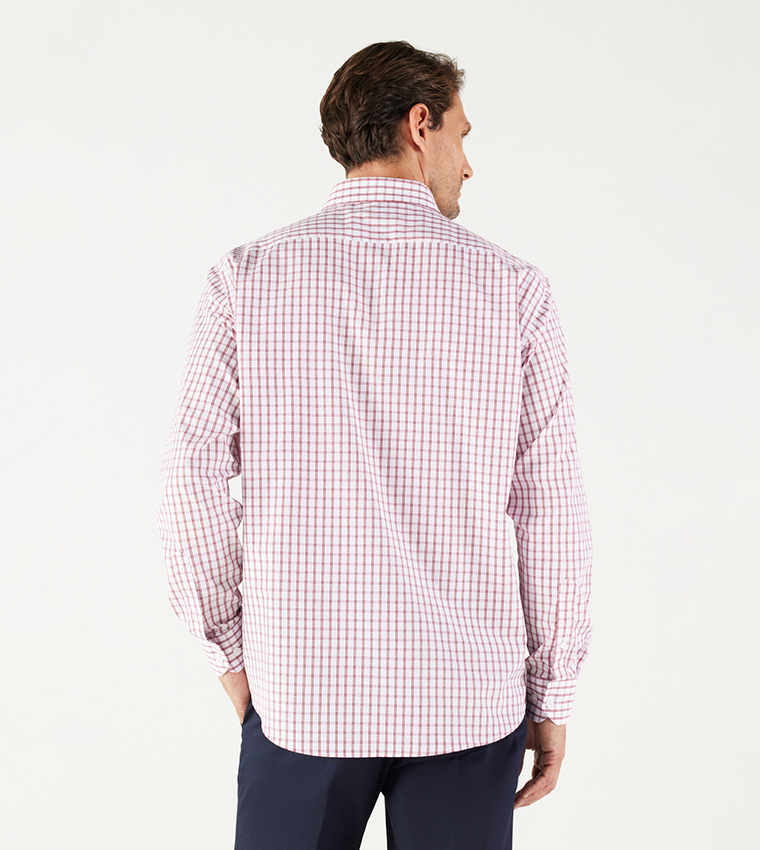 Checked Long Sleeves Cotton Shirt