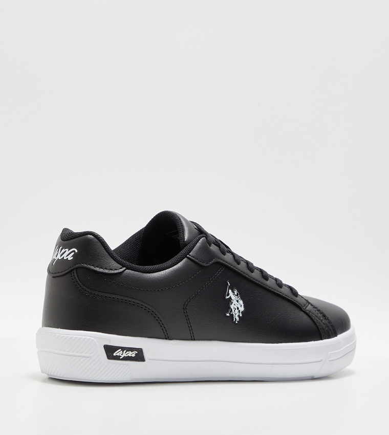 Buy U.S. Polo Assn. SACHA 3PR Logo Detail Lace Up Sneakers In Black ...