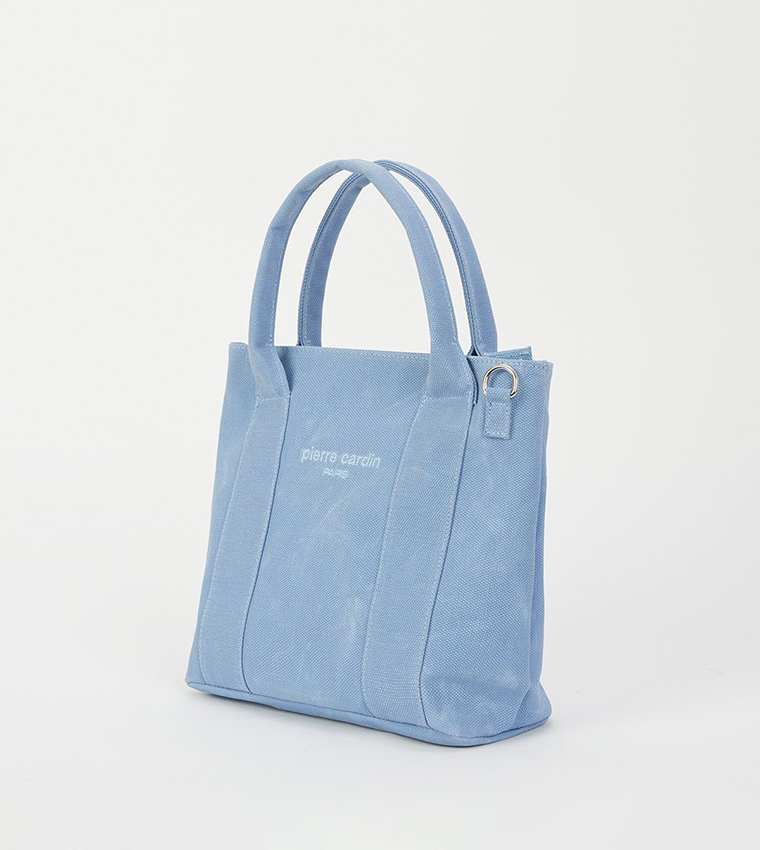 Buy Pierre Cardin Logo Embroidered Satchel Bag In Blue 6thStreet