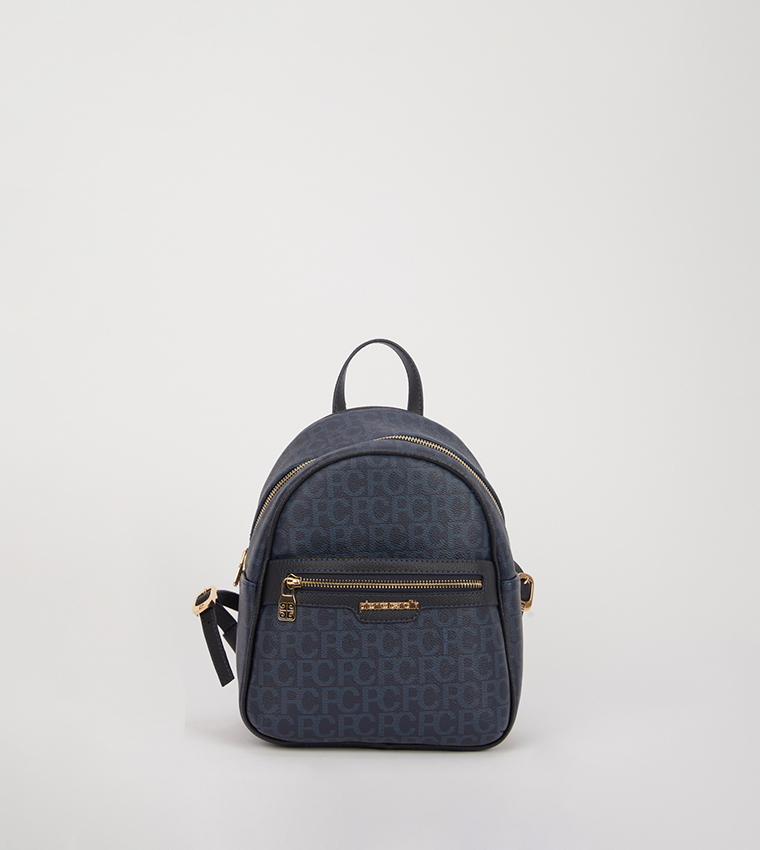 Buy Pierre Cardin Monogram Zip Around Backpack In Navy 6thStreet Bahrain