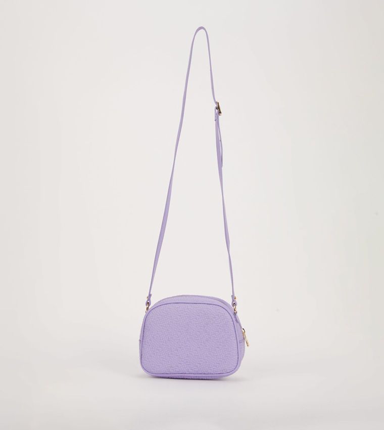 Buy Pierre Cardin Textured Crossbody Bag In Lavender 6thStreet Oman